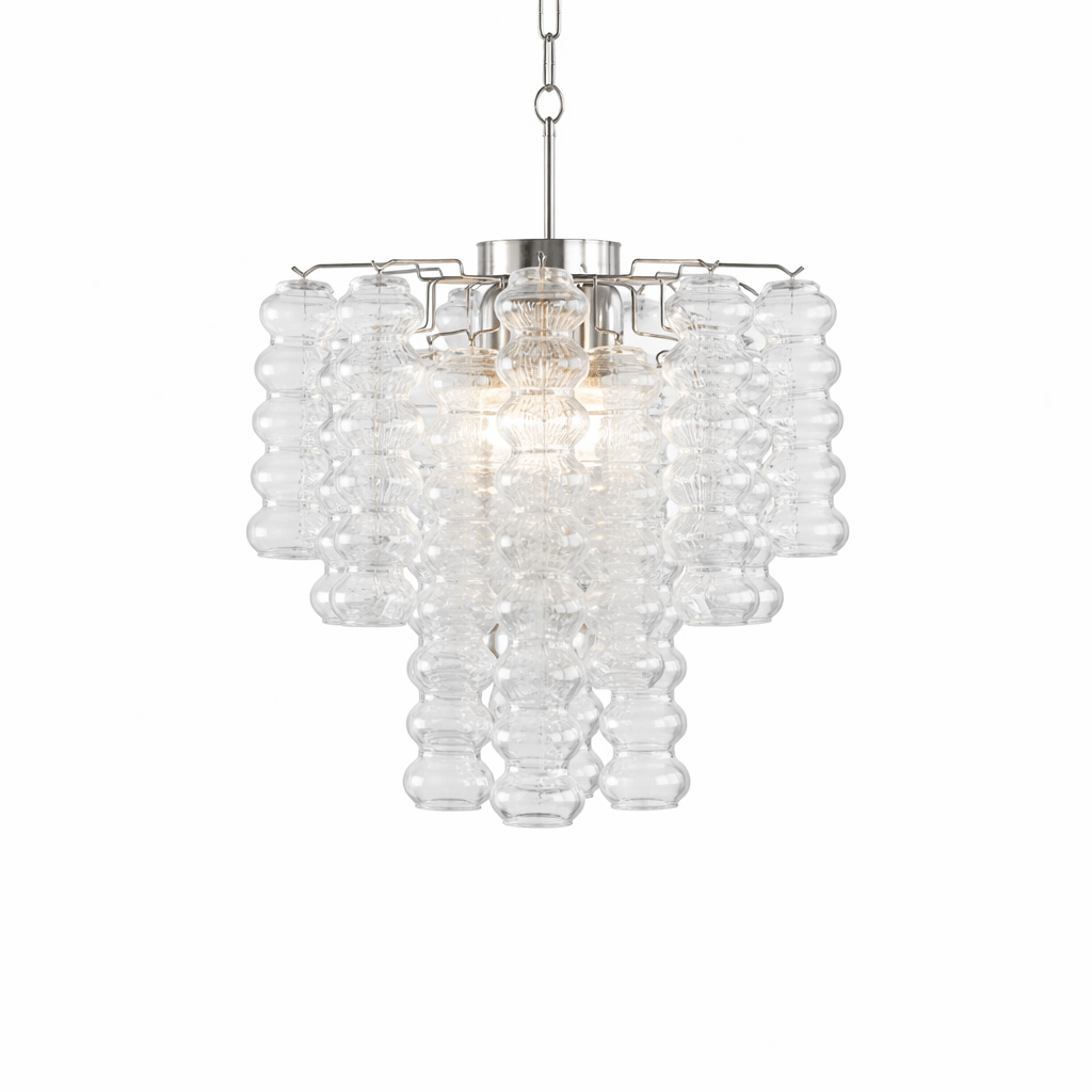 Ripple Column Chandelier-Neutral Decor