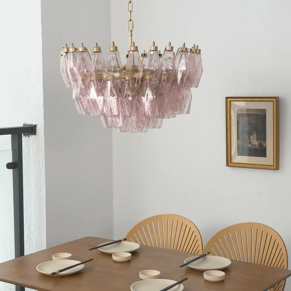 Facet Bloom Chandelier-Neutral Decor
