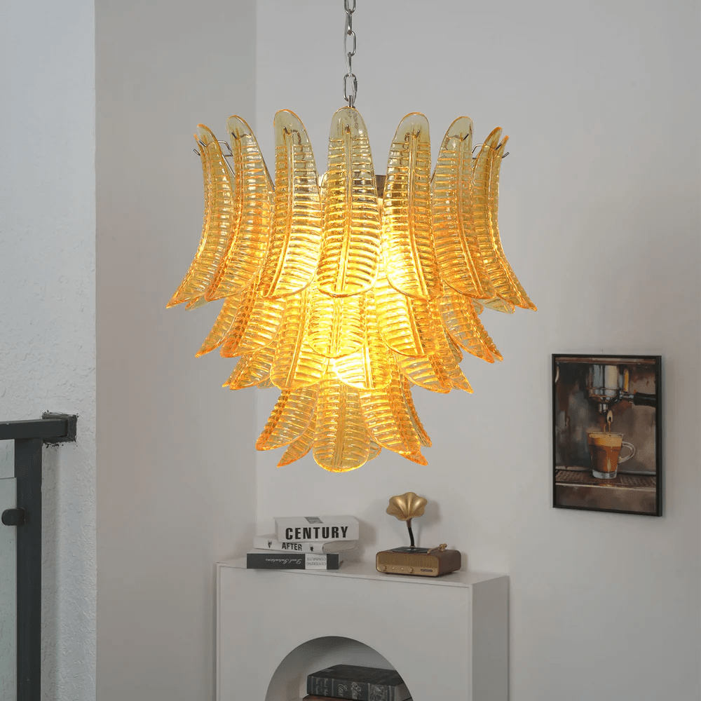 Aurelium Cascade Glass Chandelier-Neutral Decor