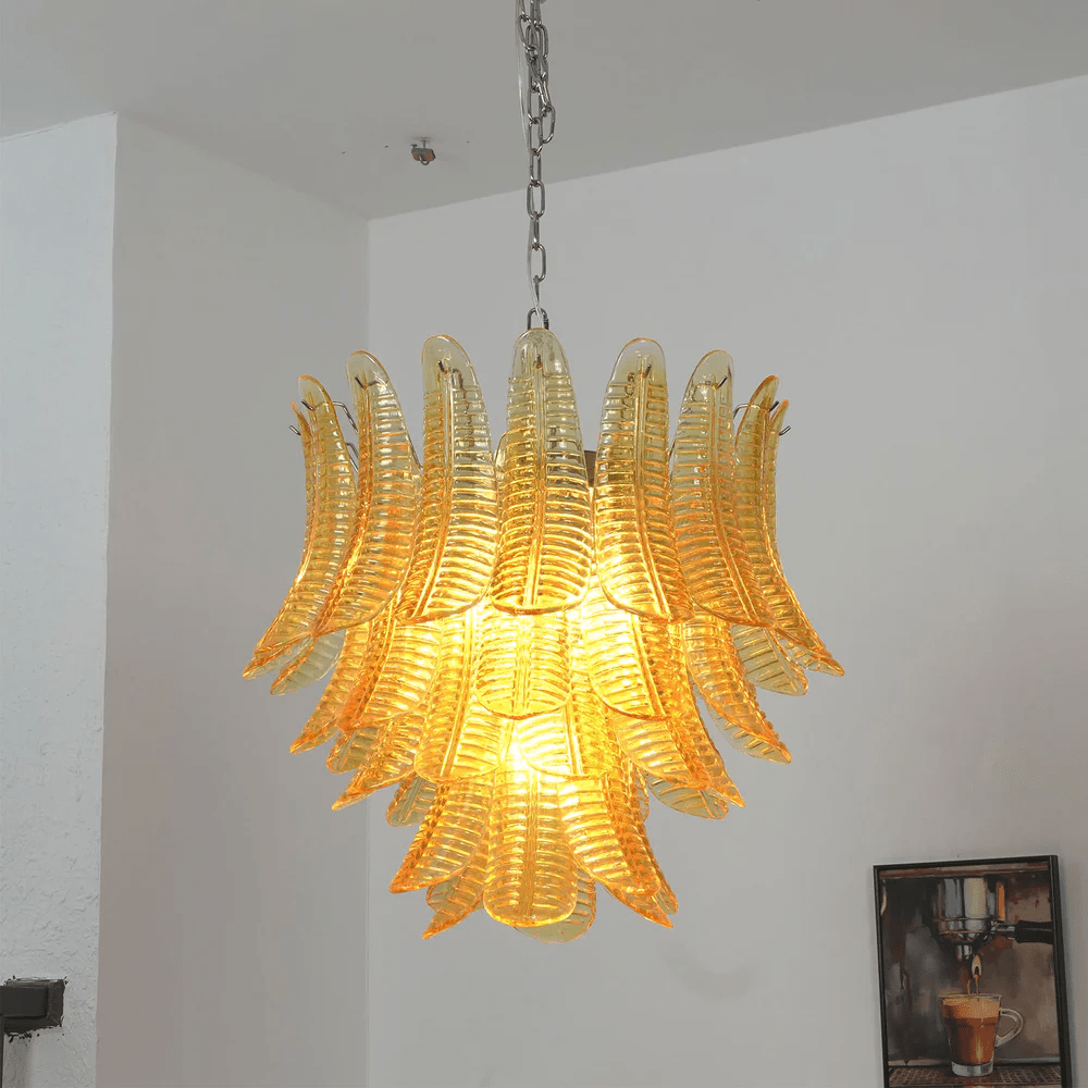Aurelium Cascade Glass Chandelier-Neutral Decor