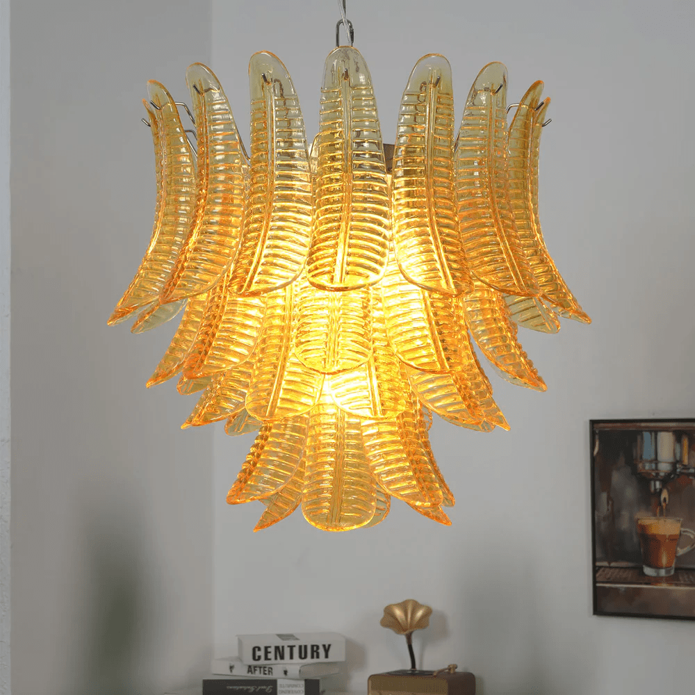 Aurelium Cascade Glass Chandelier-Neutral Decor