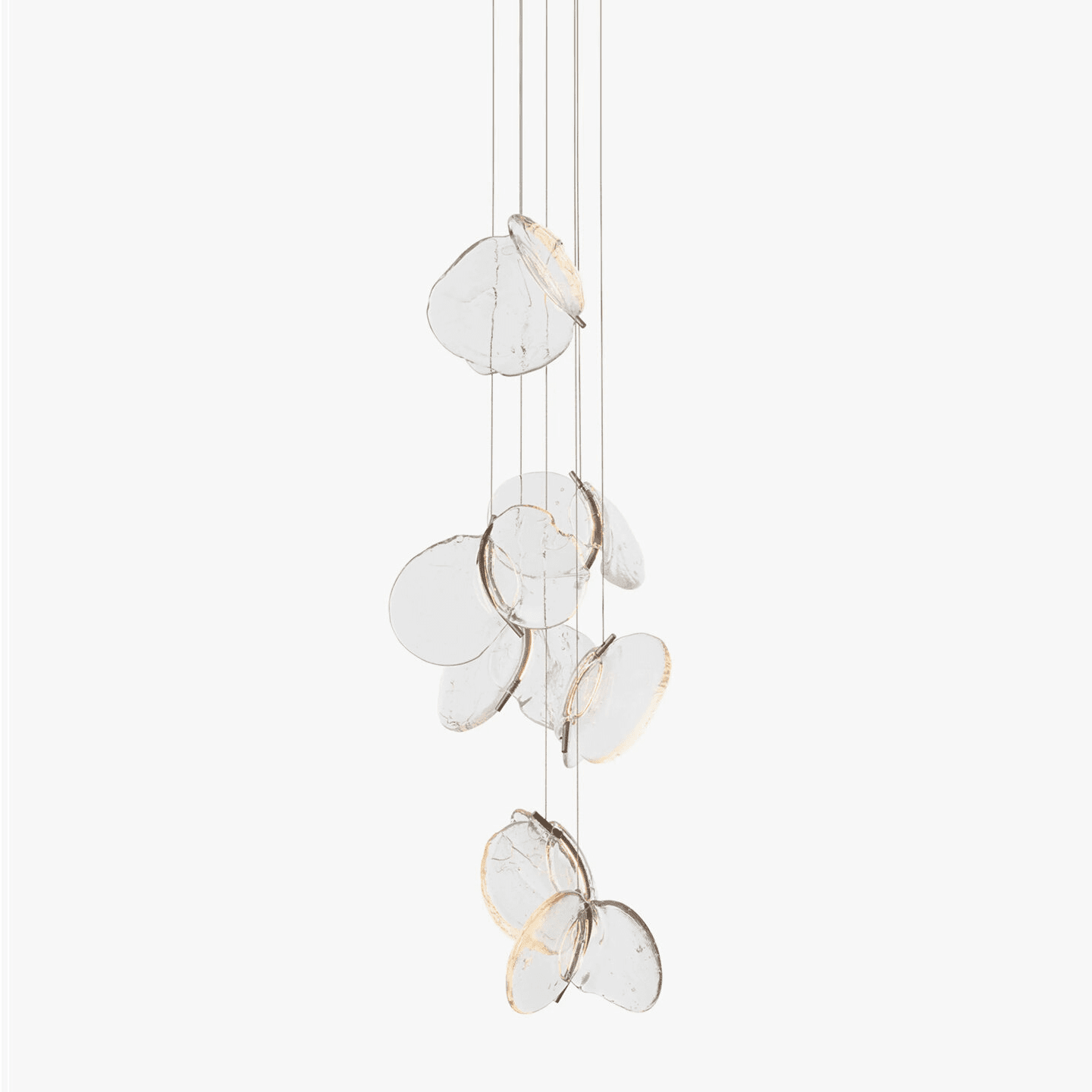 Luminous Glass Petals Pendant Lamp-Neutral Decor