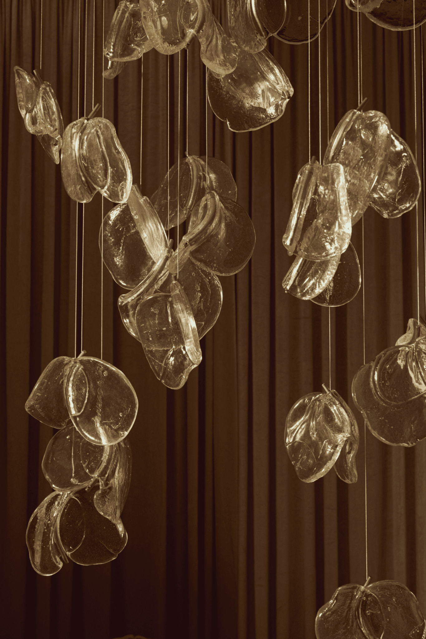 Luminous Glass Petals Pendant Lamp-Neutral Decor