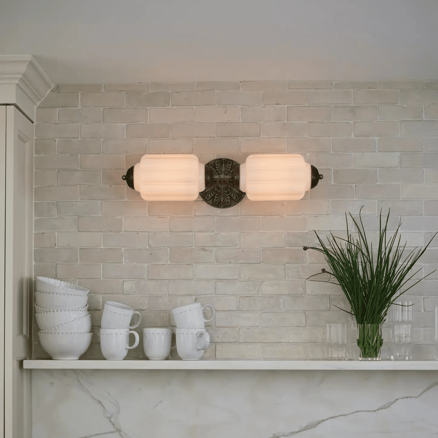 Elliot Glass Wall Sconce-Neutral Decor