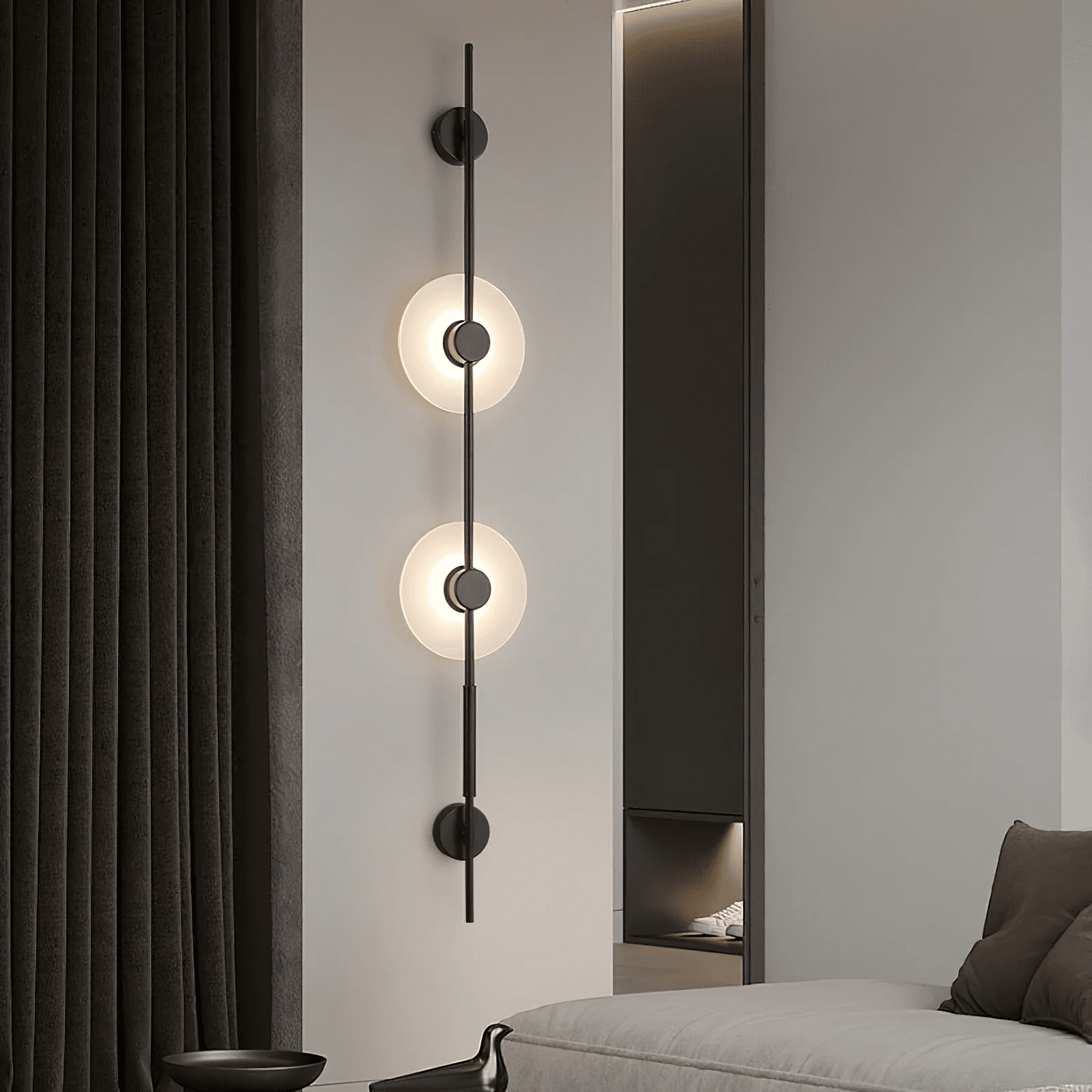 Alabaster Vertical Wall Sconce-Neutral Decor