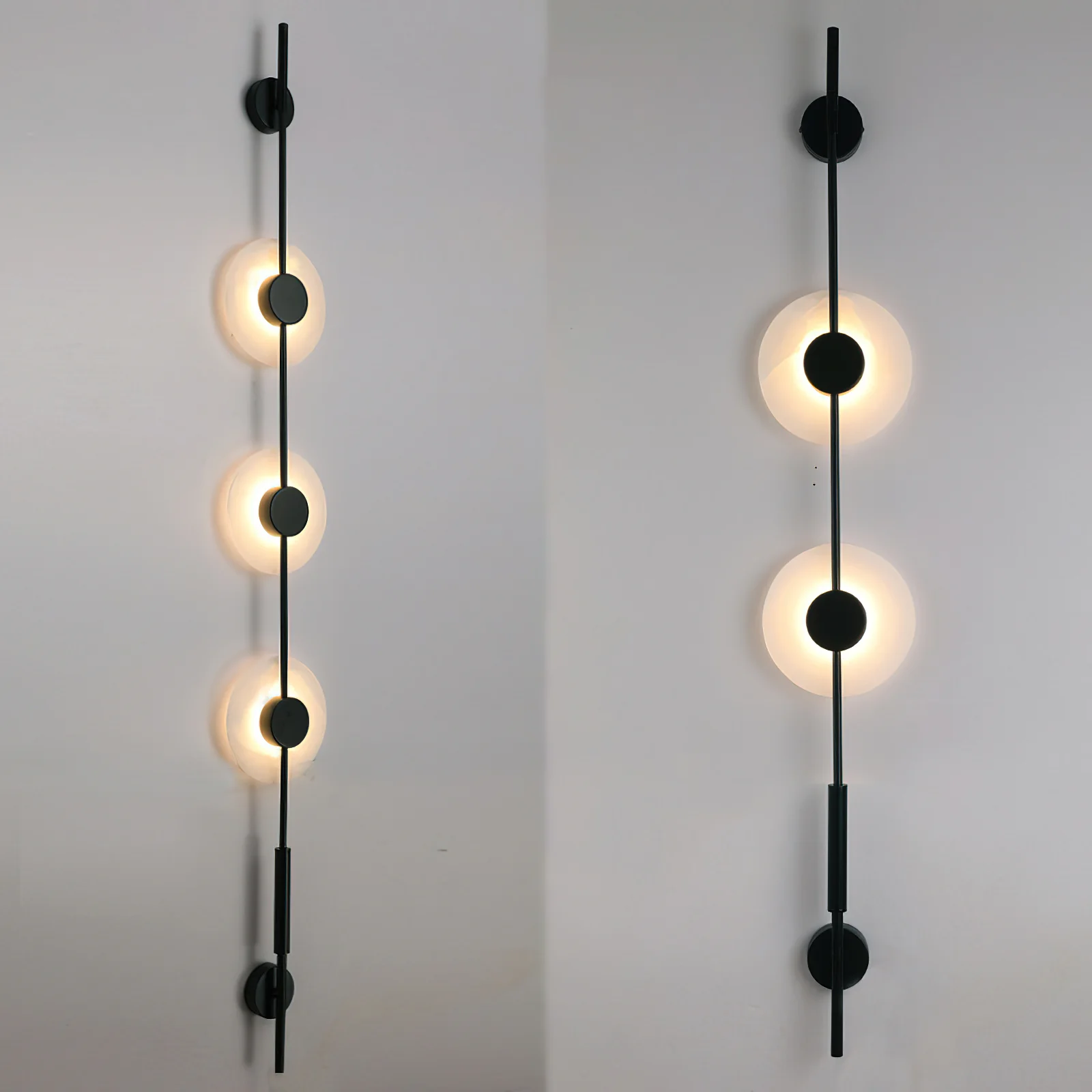 Alabaster Vertical Wall Sconce-Neutral Decor