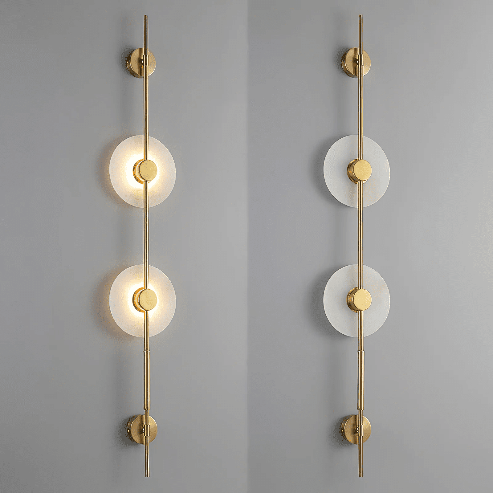 Alabaster Vertical Wall Sconce-Neutral Decor