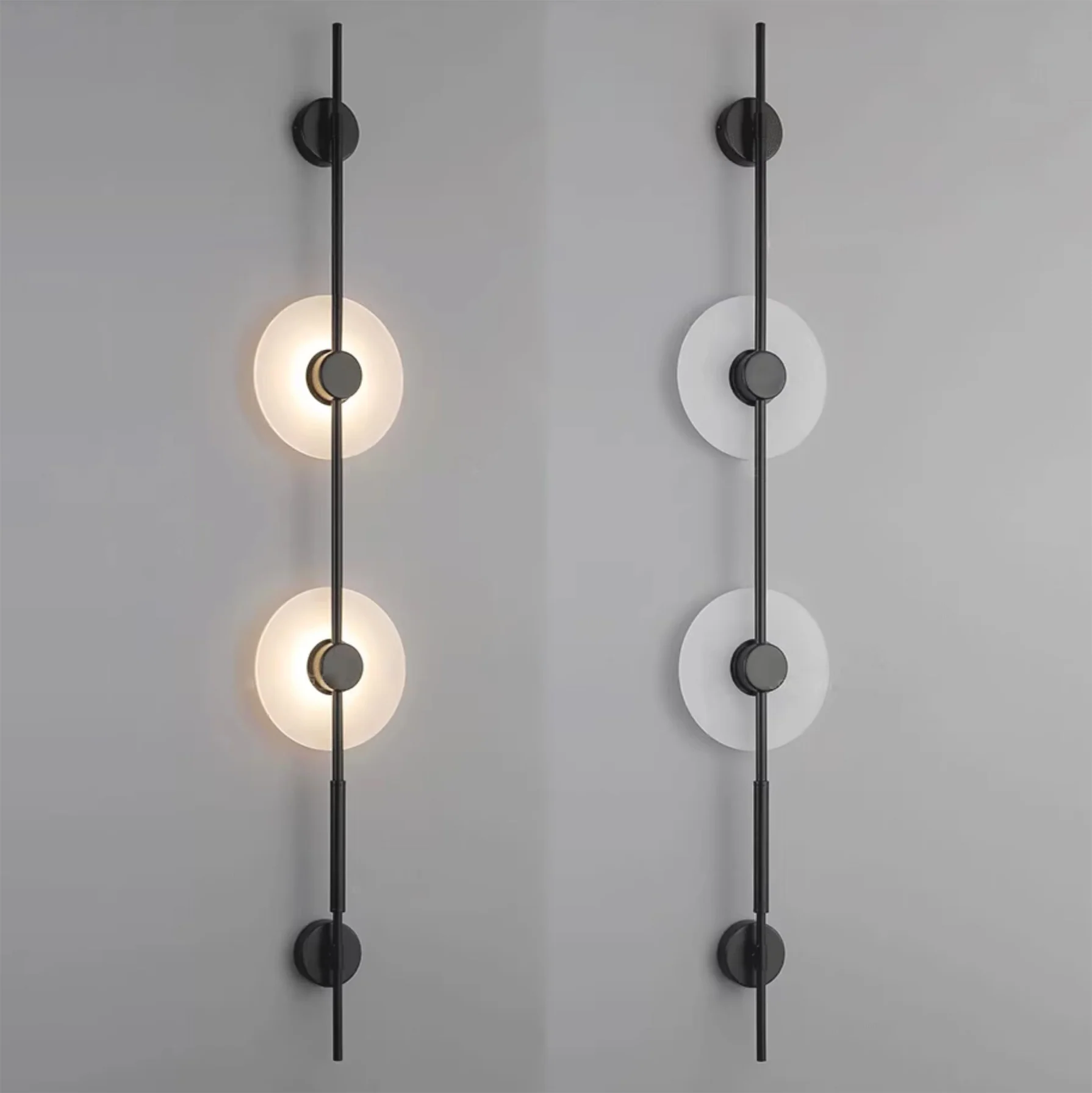 Alabaster Vertical Wall Sconce-Neutral Decor