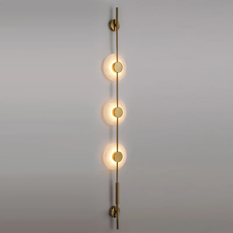 Alabaster Vertical Wall Sconce-Neutral Decor
