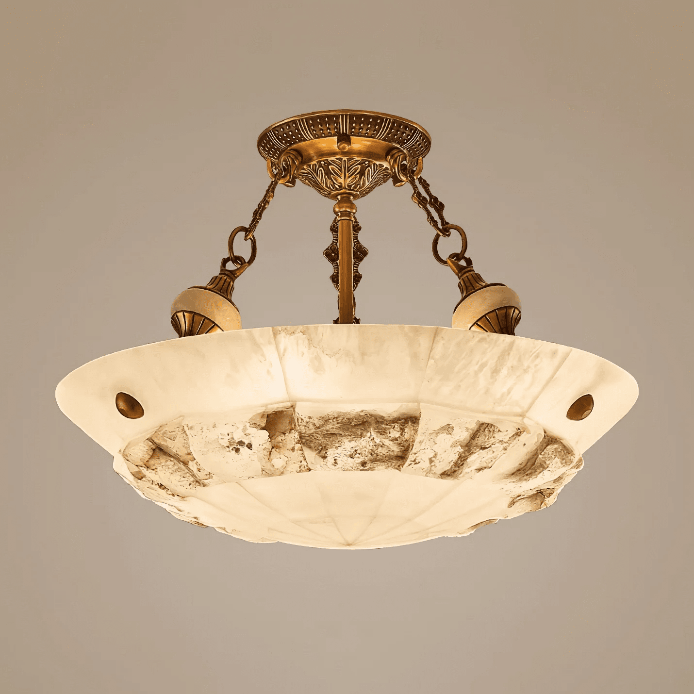 Aureon Alabaster Ceiling Light-Neutral Decor