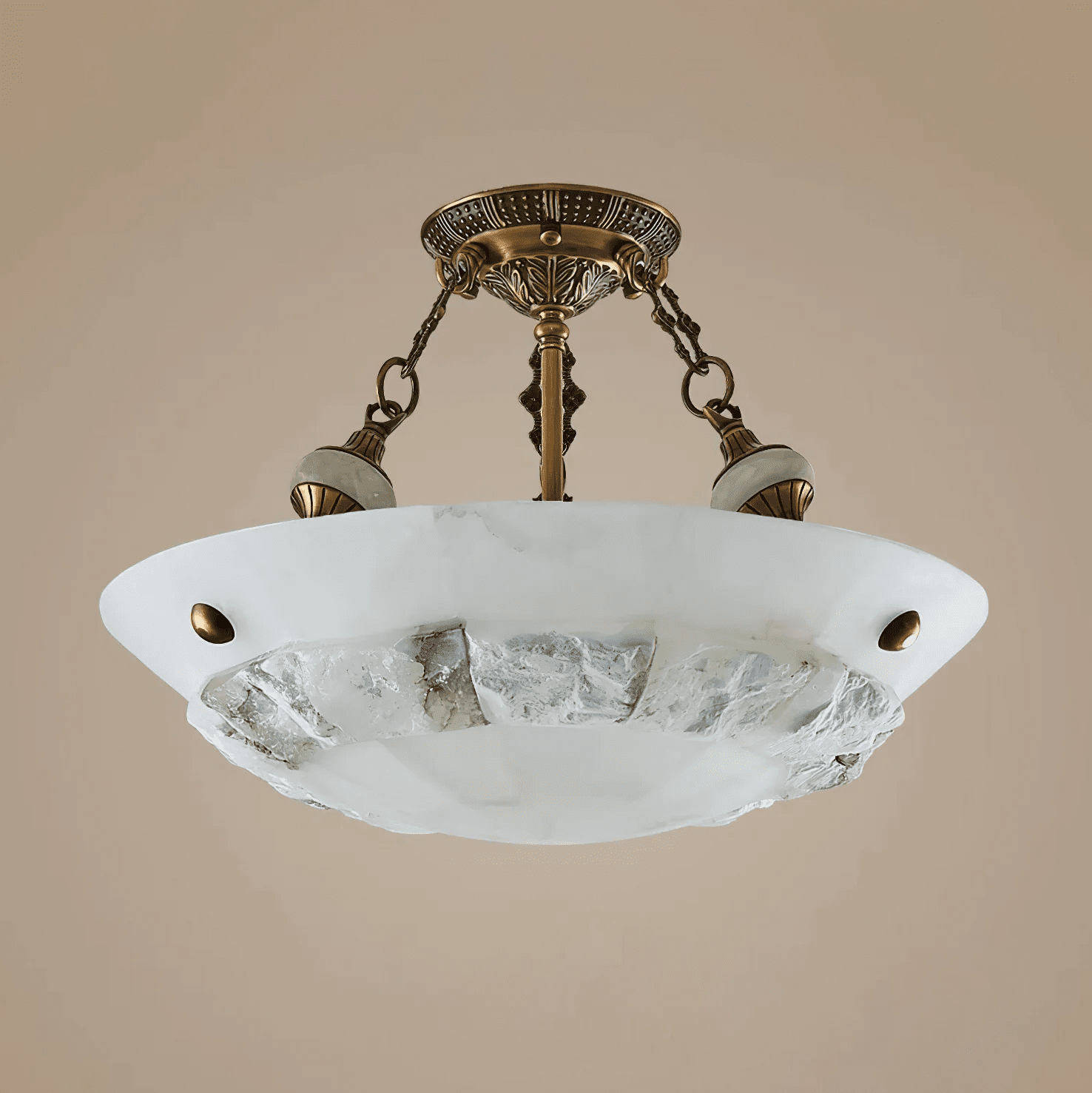 Aureon Alabaster Ceiling Light-Neutral Decor