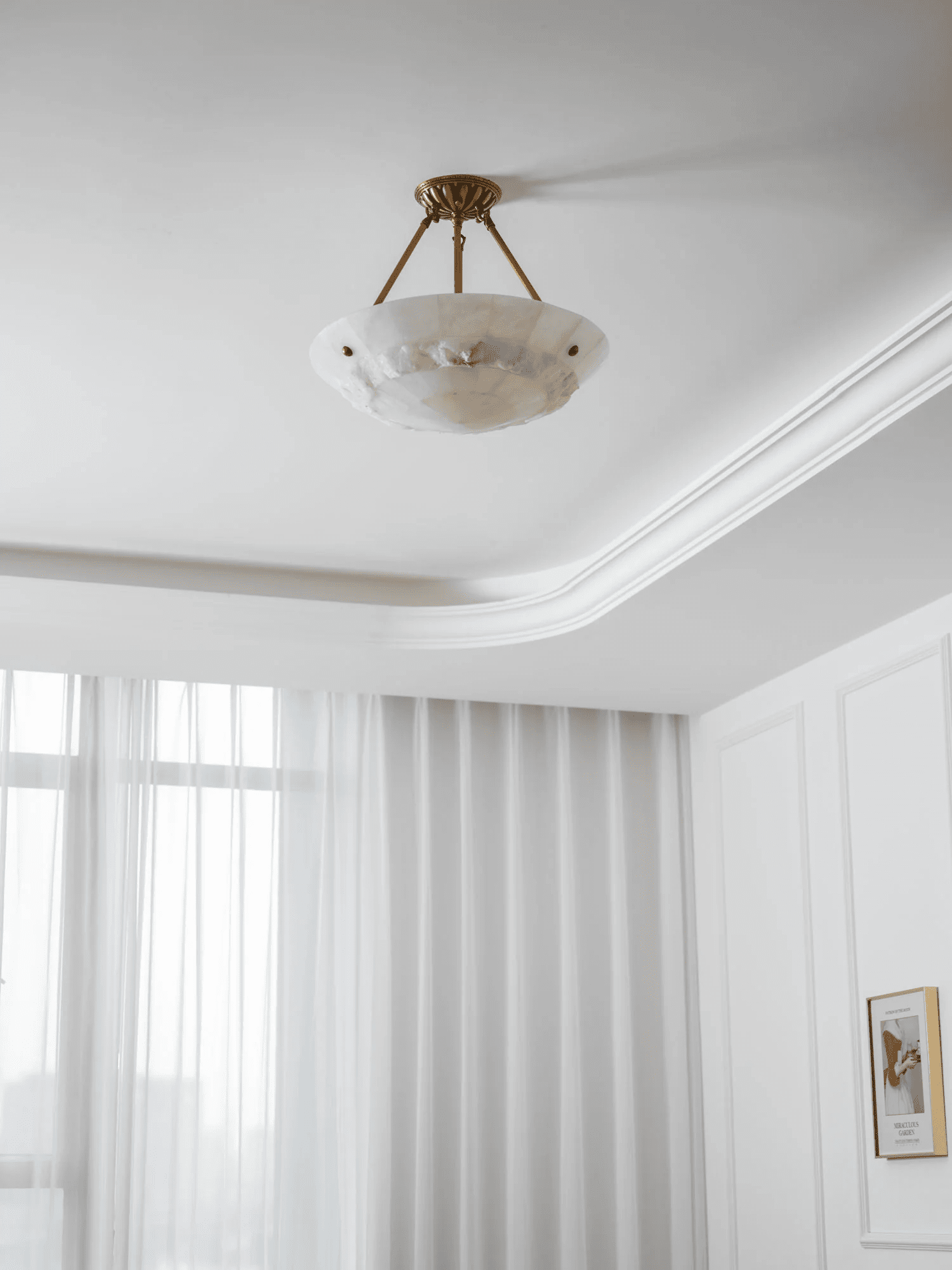 Aureon Alabaster Ceiling Light-Neutral Decor