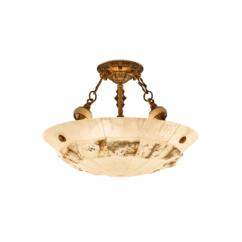Aureon Alabaster Ceiling Light-Neutral Decor