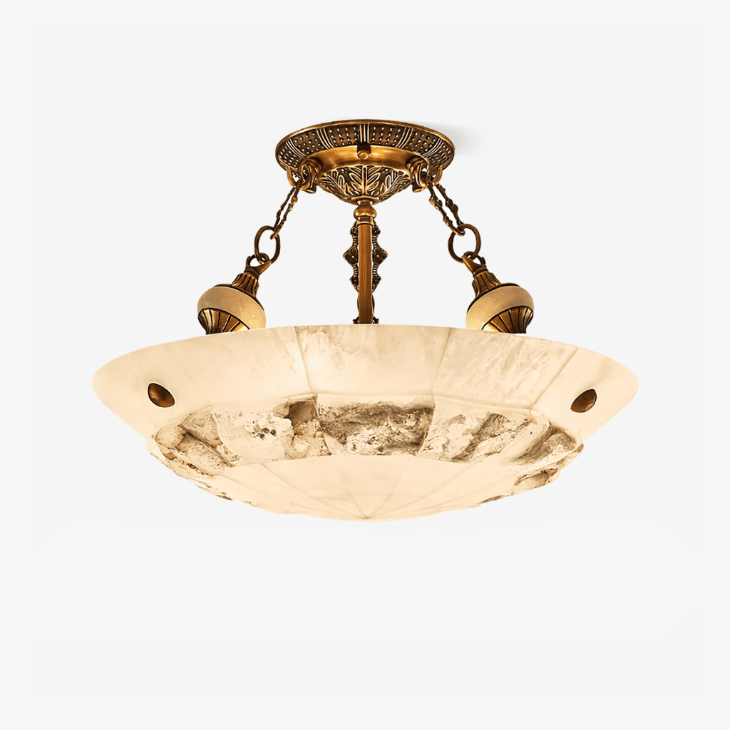Aureon Alabaster Ceiling Light-Neutral Decor