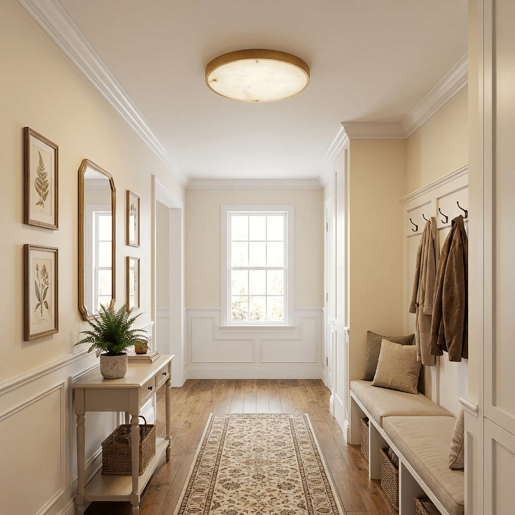 Calista Alabaster Ceiling Light-Neutral Decor