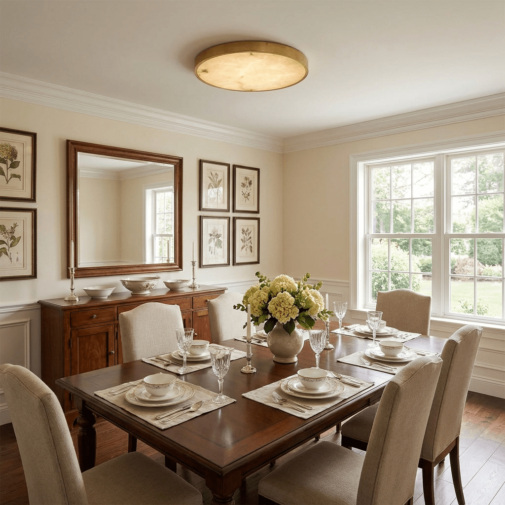 Calista Alabaster Ceiling Light-Neutral Decor