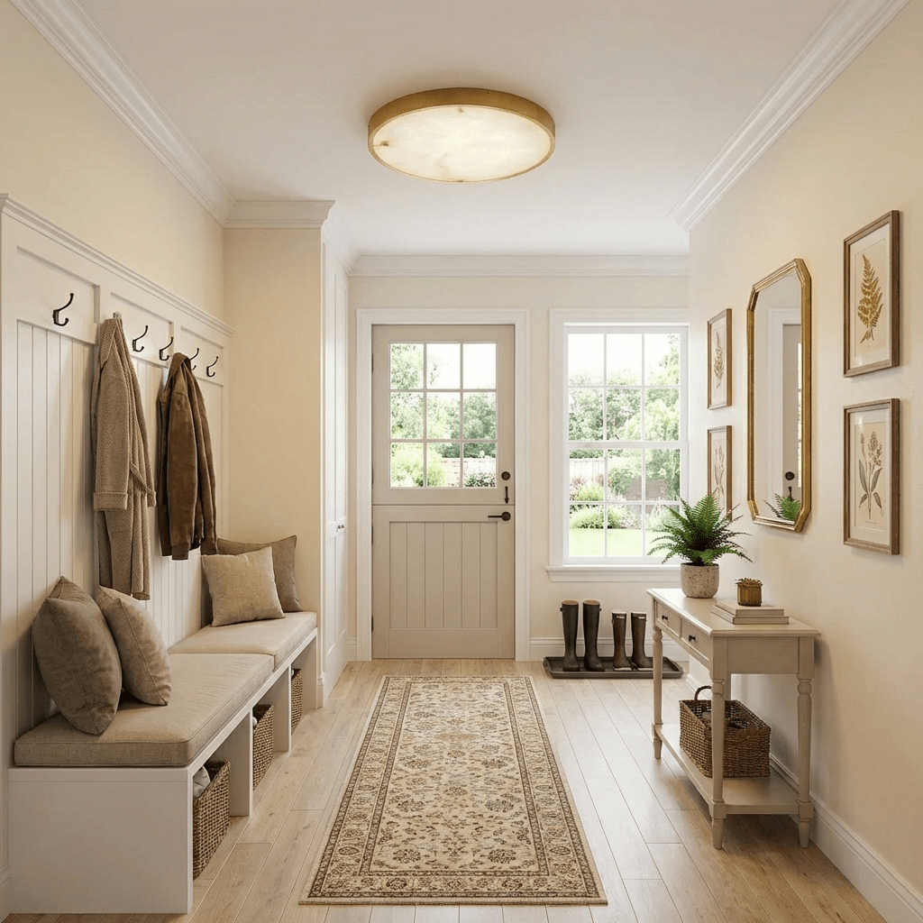 Calista Alabaster Ceiling Light-Neutral Decor