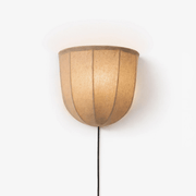 Sienna Linen Plug-in Wall Sconce-Neutral Decor