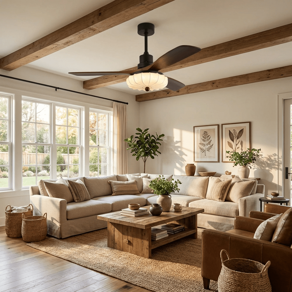 Lotus Bloom Ceiling Fan Light-Neutral Decor