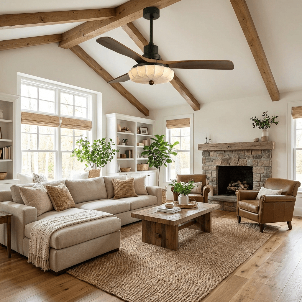 Lotus Bloom Ceiling Fan Light-Neutral Decor