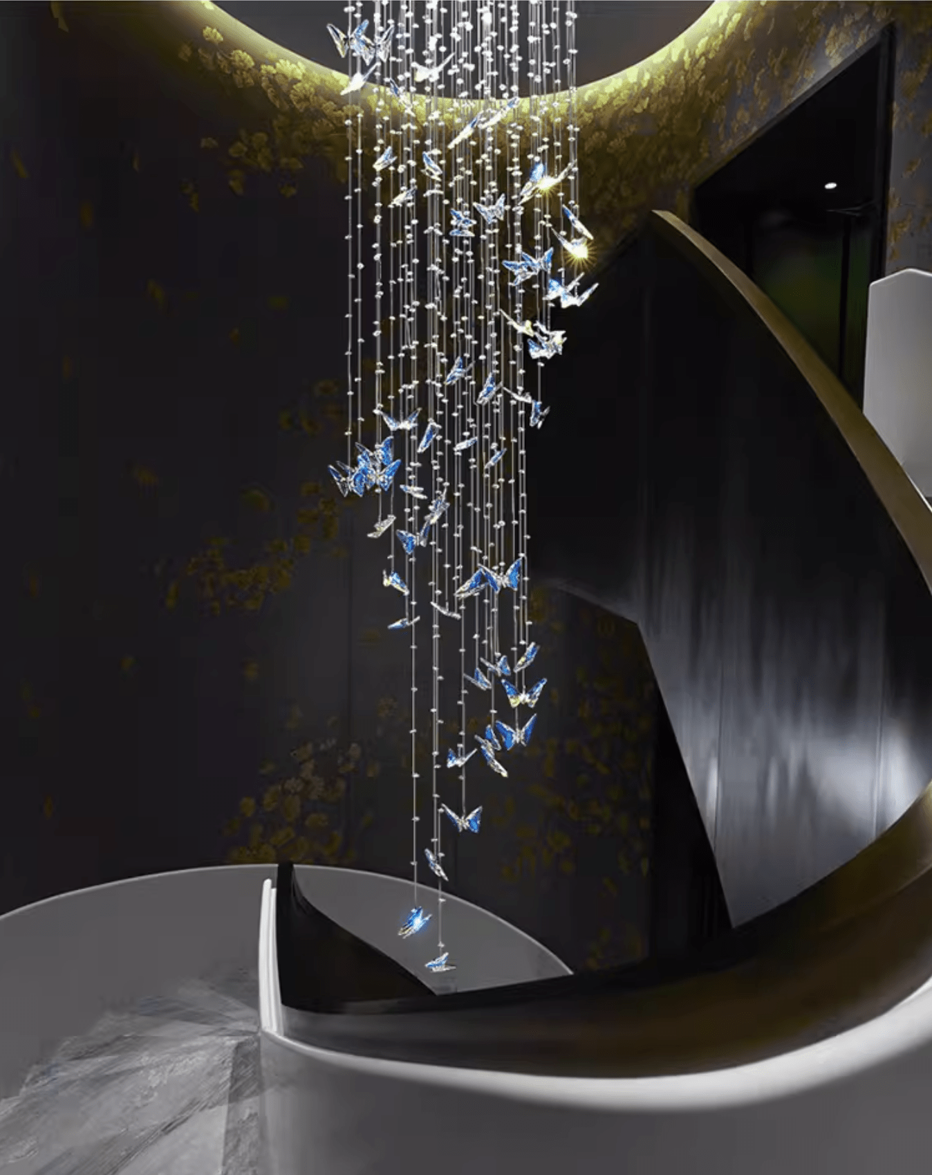 Crystalwing Butterfly Chandelier-Neutral Decor