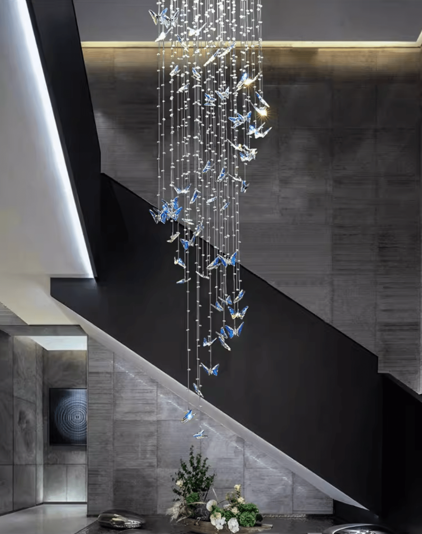 Crystalwing Butterfly Chandelier-Neutral Decor