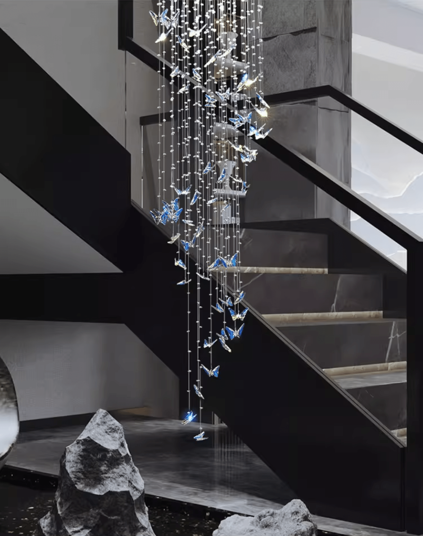 Crystalwing Butterfly Chandelier-Neutral Decor
