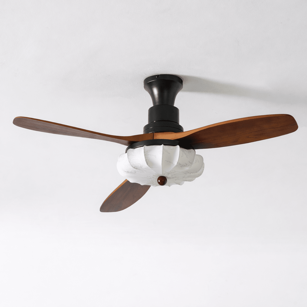 Lotus Bloom Ceiling Fan Light-Neutral Decor
