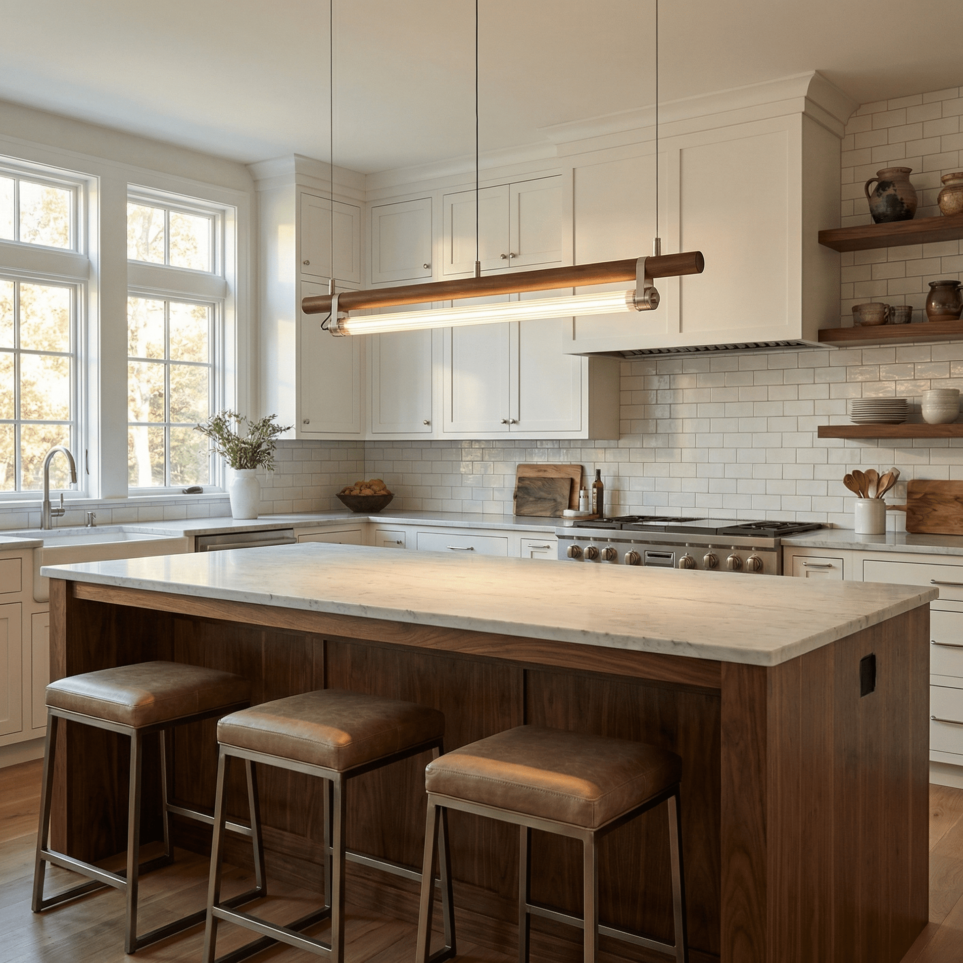 Strata Beam Linear Pendant Lamp-Neutral Decor