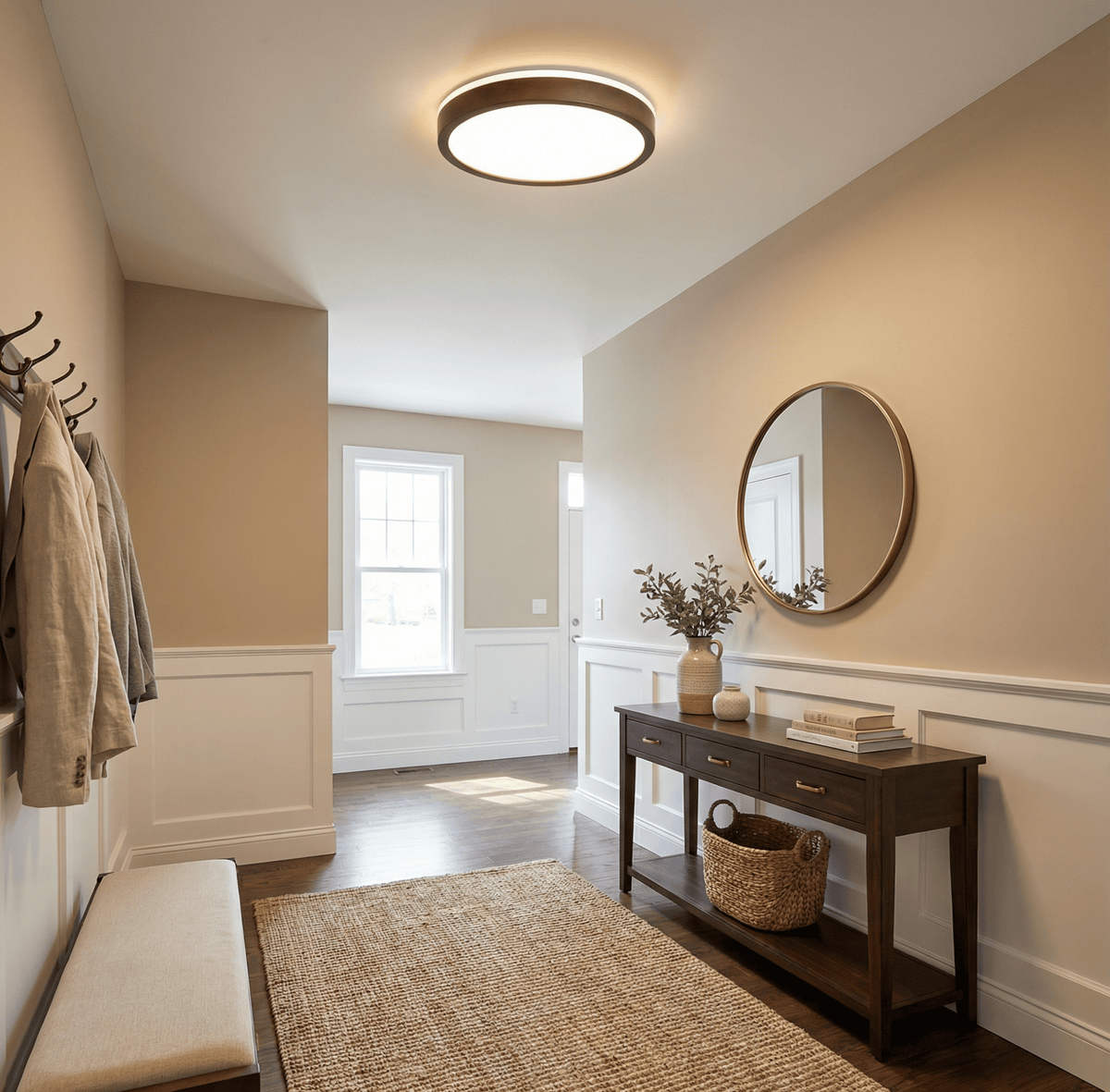 Alder Frame Ceiling Lamp-Neutral Decor