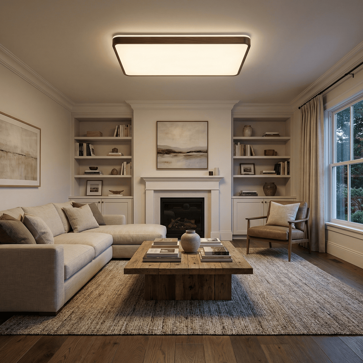 Alder Frame Ceiling Lamp-Neutral Decor