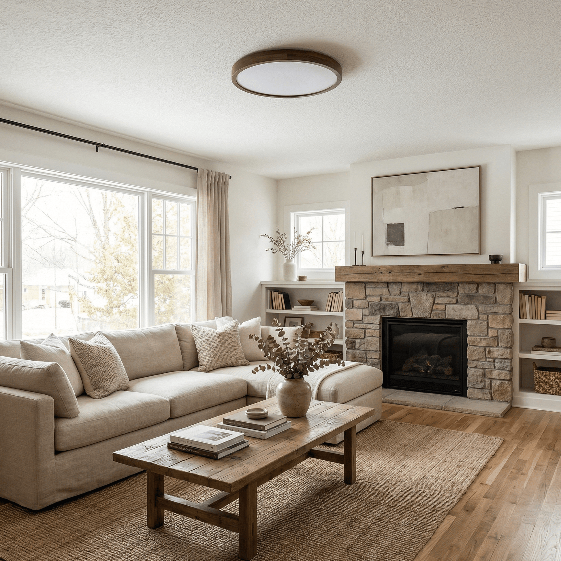 Kairo Soft Edge Ceiling Light-Neutral Decor