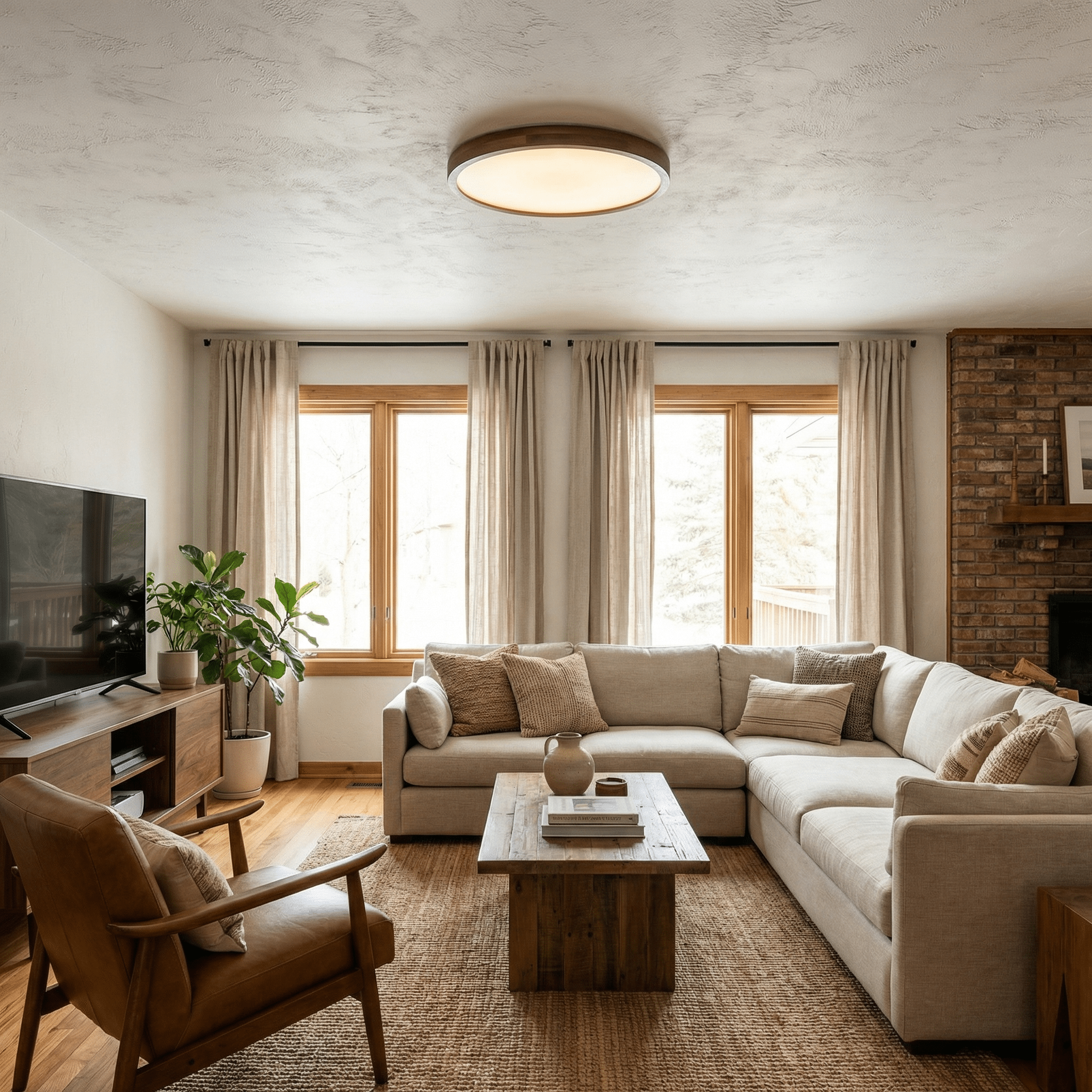 Kairo Soft Edge Ceiling Light-Neutral Decor