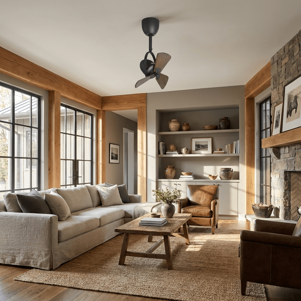 Aeronaut Articulated Ceiling Fan-Neutral Decor