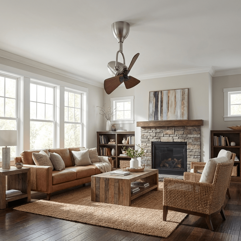 Aeronaut Articulated Ceiling Fan-Neutral Decor
