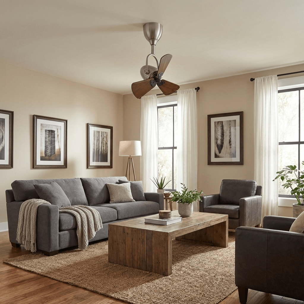 Aeronaut Articulated Ceiling Fan-Neutral Decor