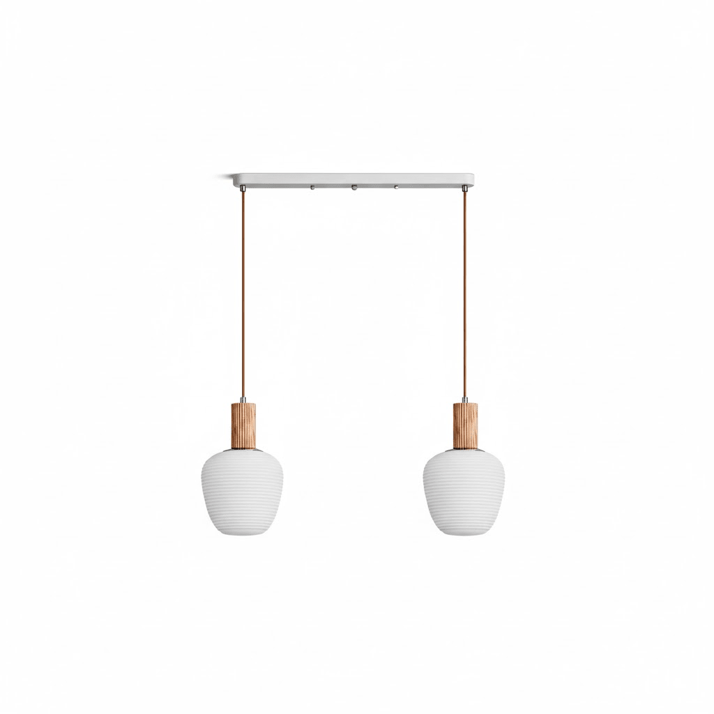 Elowen Fluted Opal Pendant Lamp-Neutral Decor