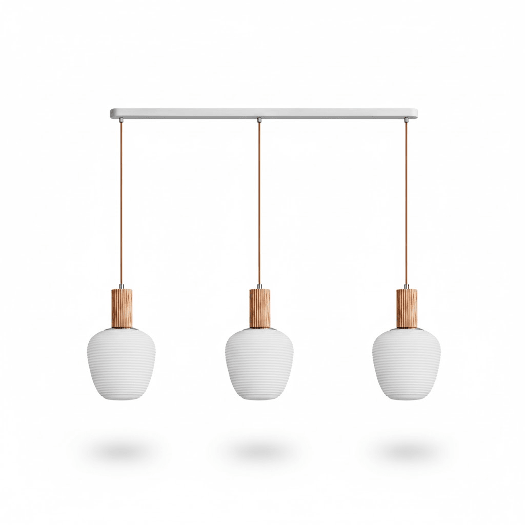 Elowen Fluted Opal Pendant Lamp-Neutral Decor