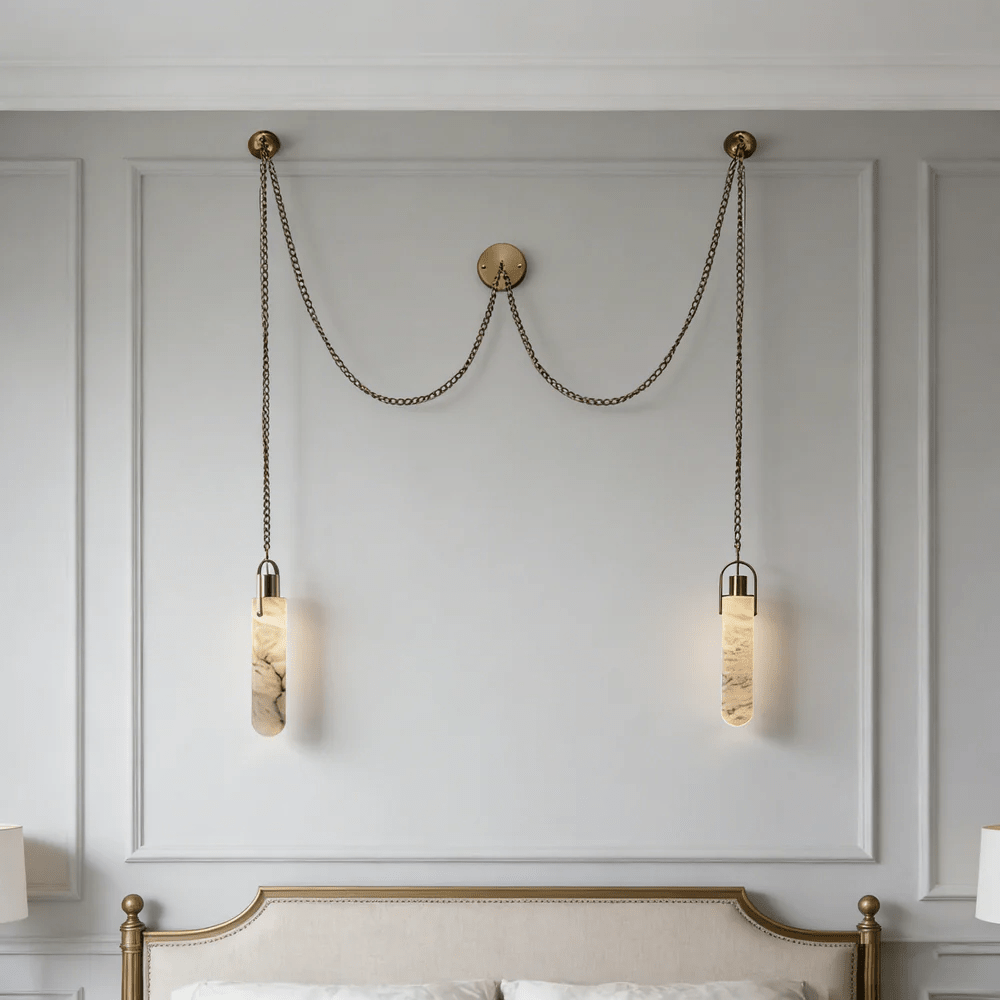 Cylindrical Cluster Alabaster Chandelier-Neutral Decor