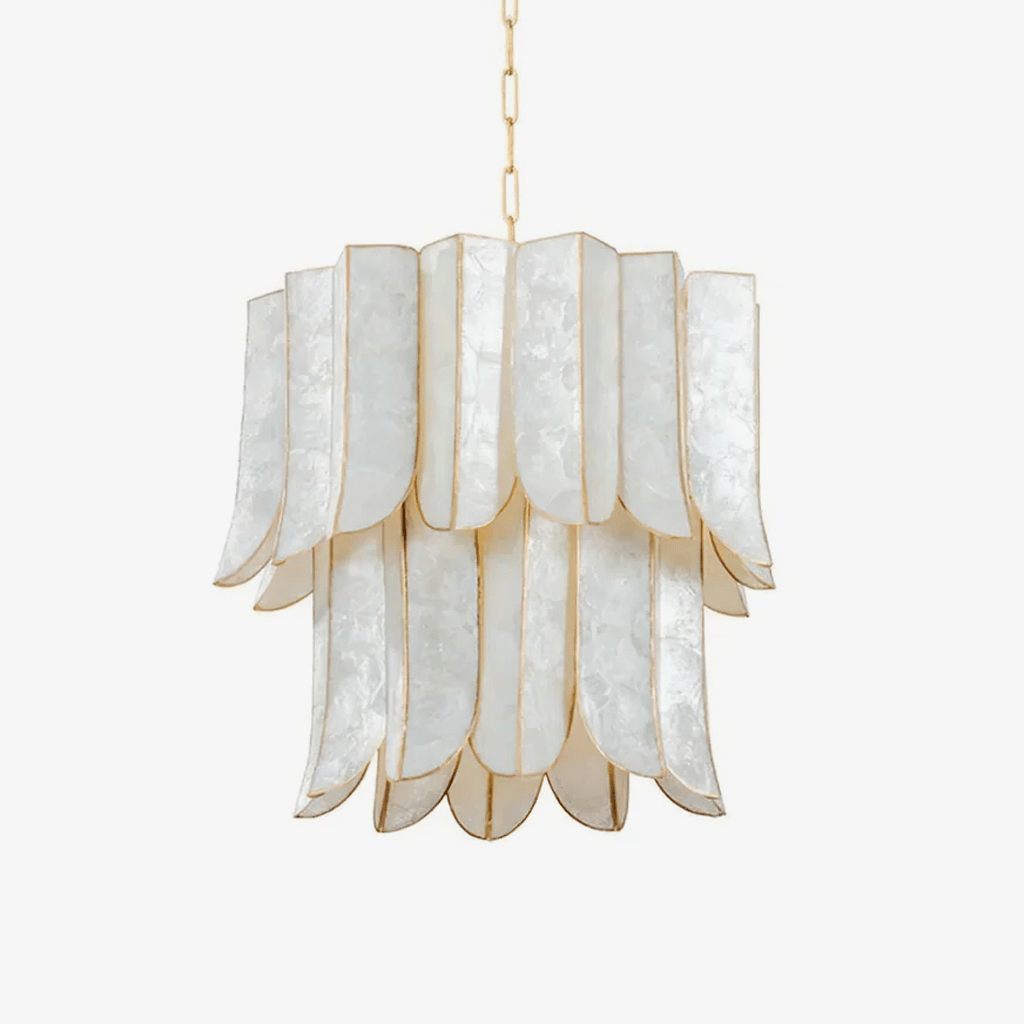 Cascara Shell Chandelier-Neutral Decor