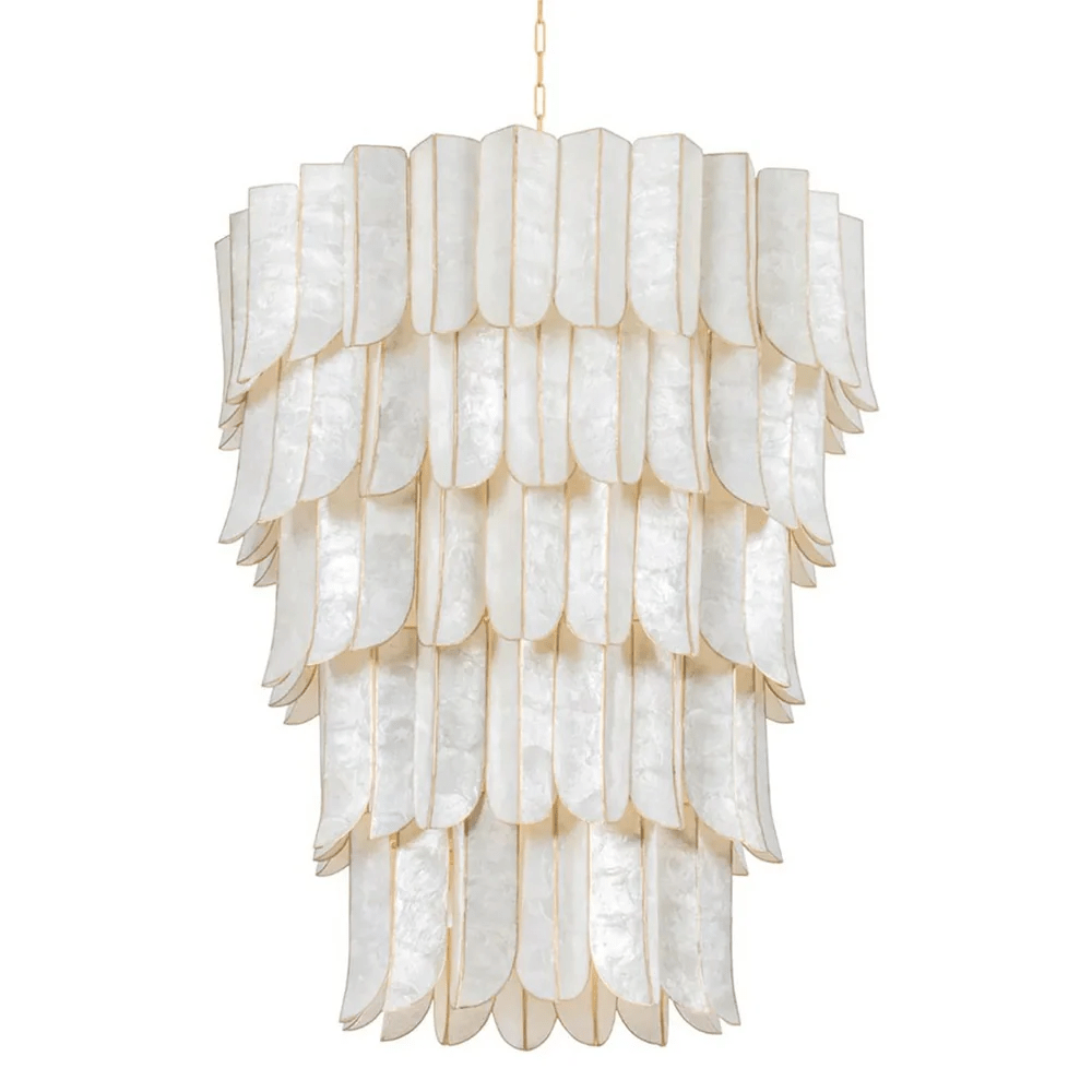 Cascara Shell Chandelier-Neutral Decor