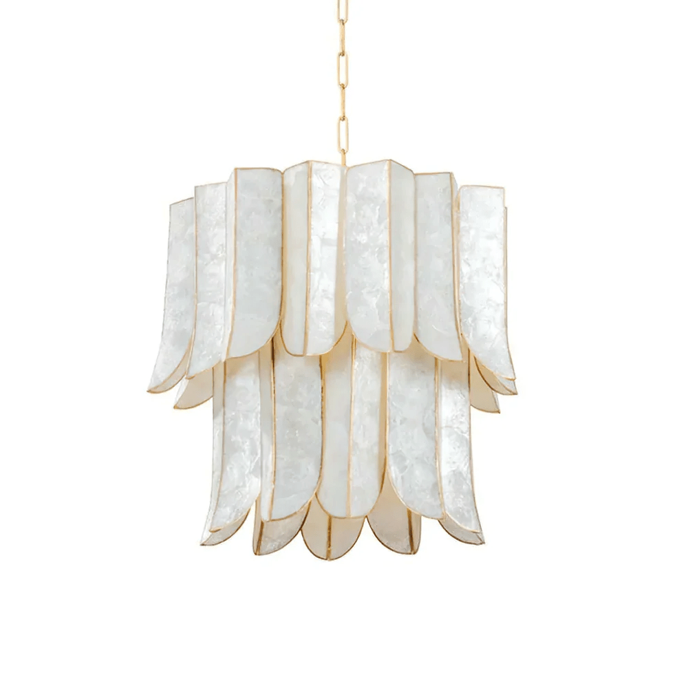 Cascara Shell Chandelier-Neutral Decor