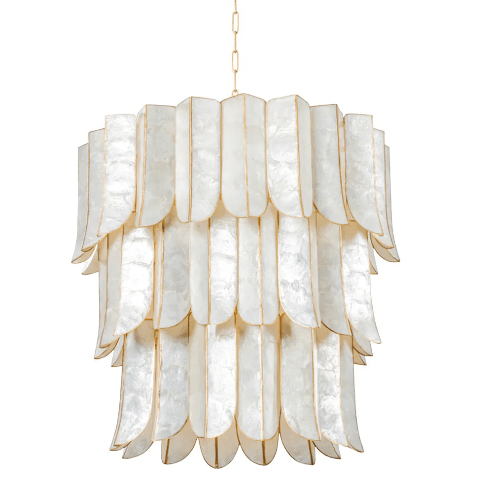 Cascara Shell Chandelier-Neutral Decor