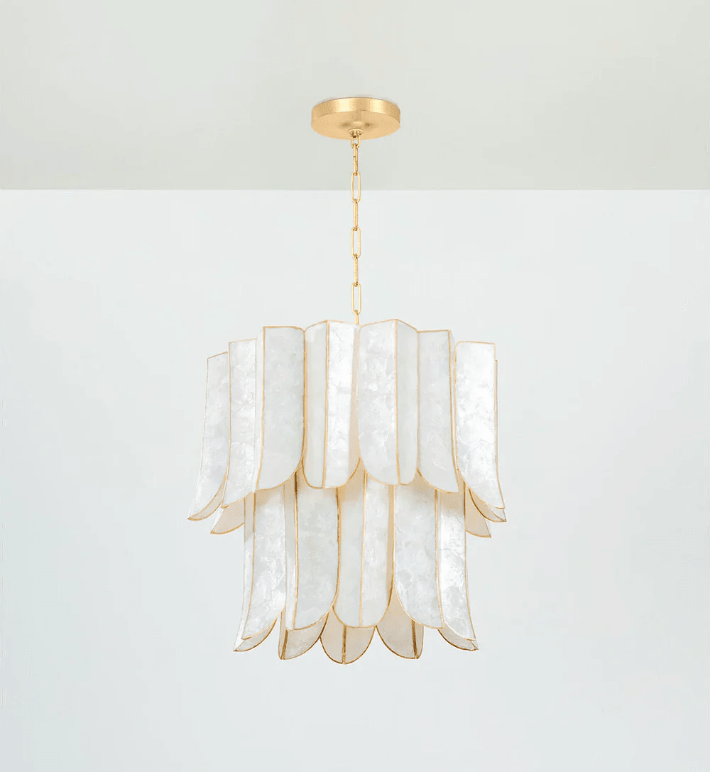Cascara Shell Chandelier-Neutral Decor