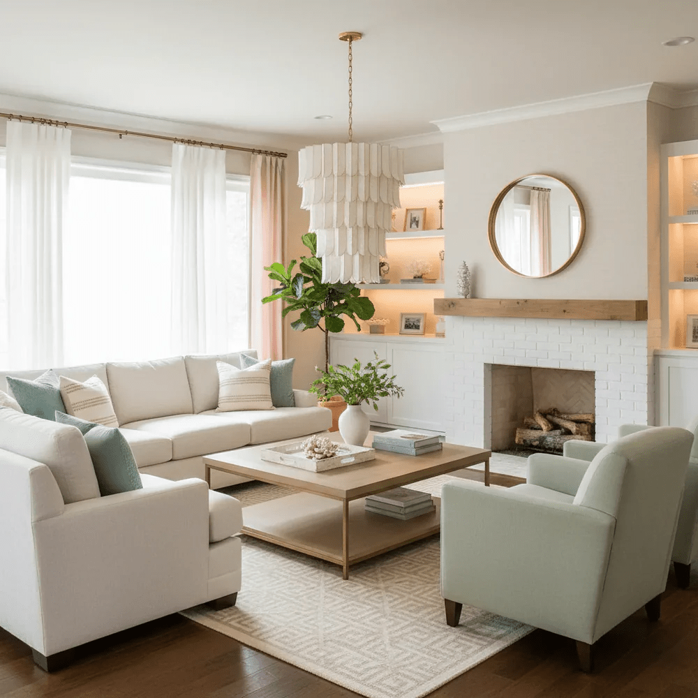 Cascara Shell Chandelier-Neutral Decor