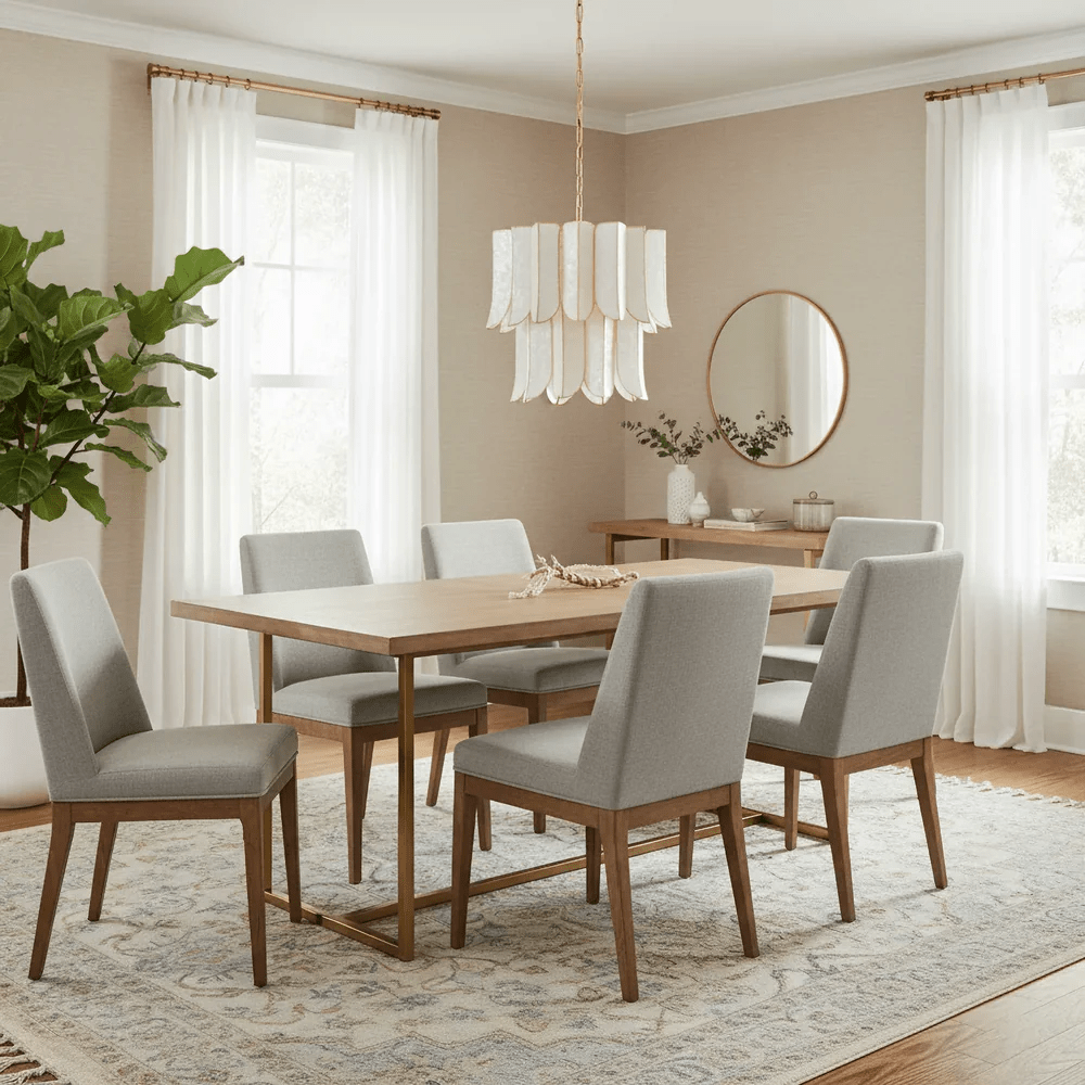 Cascara Shell Chandelier-Neutral Decor