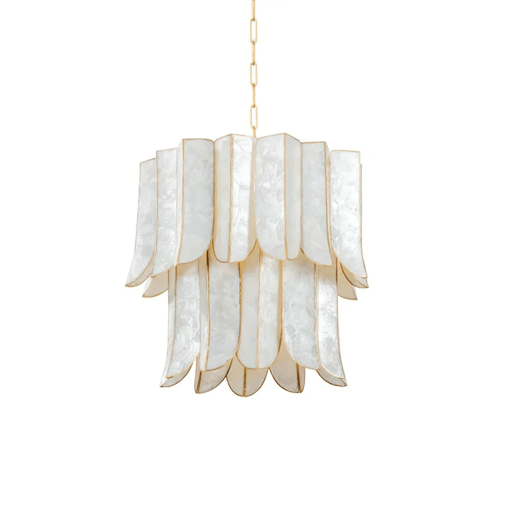 Cascara Shell Chandelier-Neutral Decor