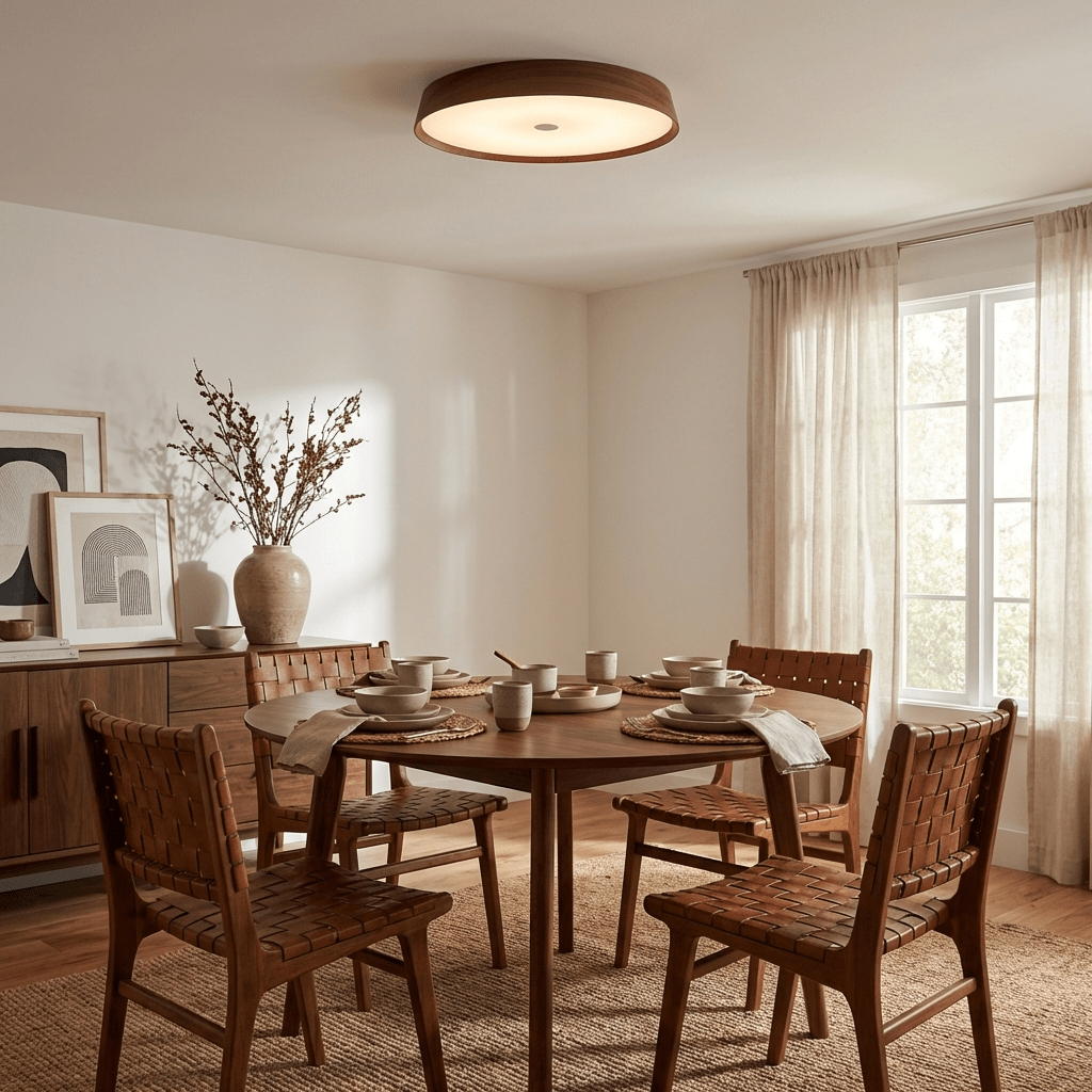 Lunara Wooden Ceiling Light-Neutral Decor