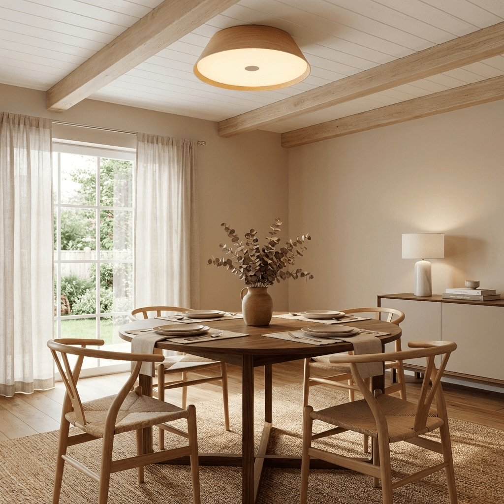Lunara Wooden Ceiling Light-Neutral Decor