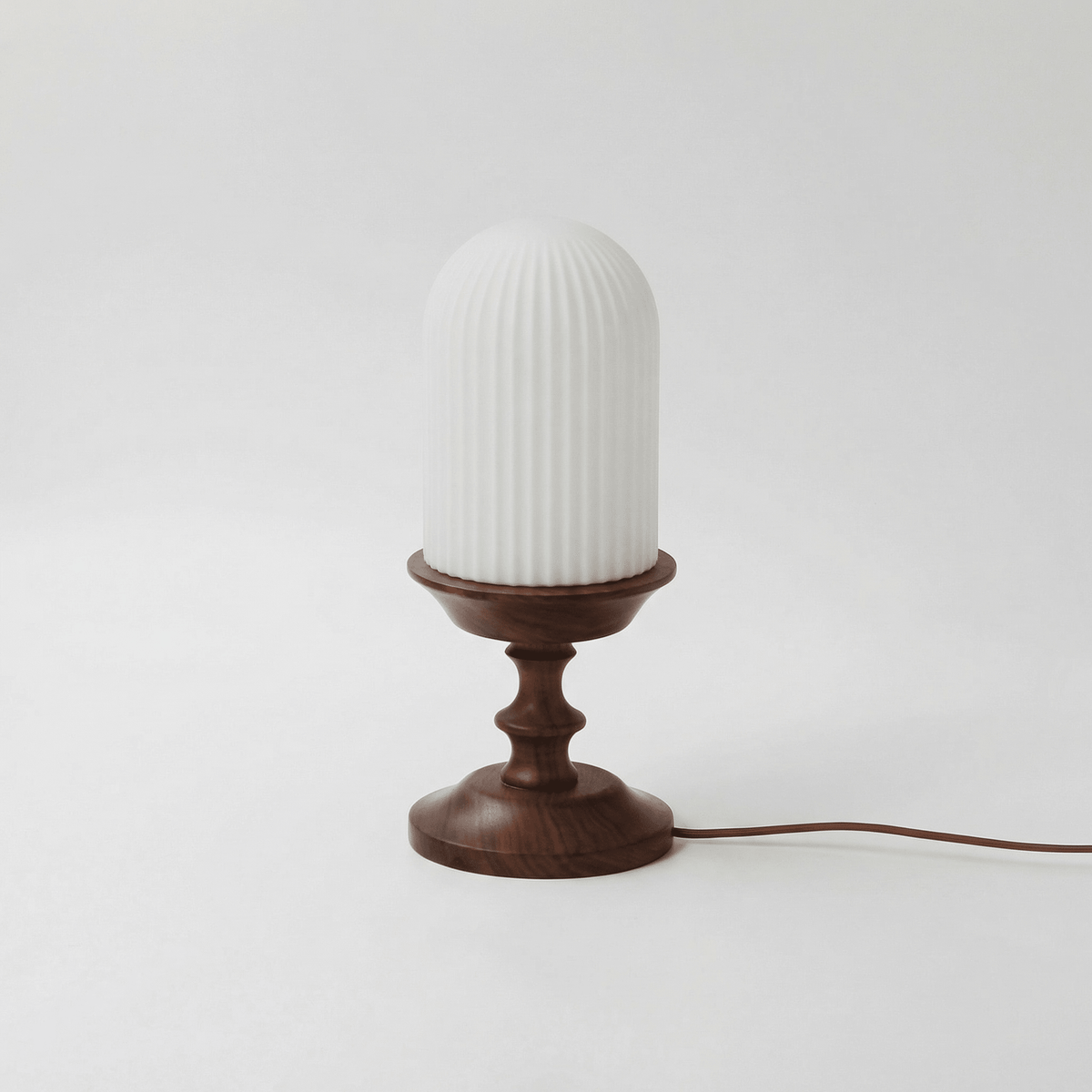 Calyra Ribbed Table Lamp-Neutral Decor